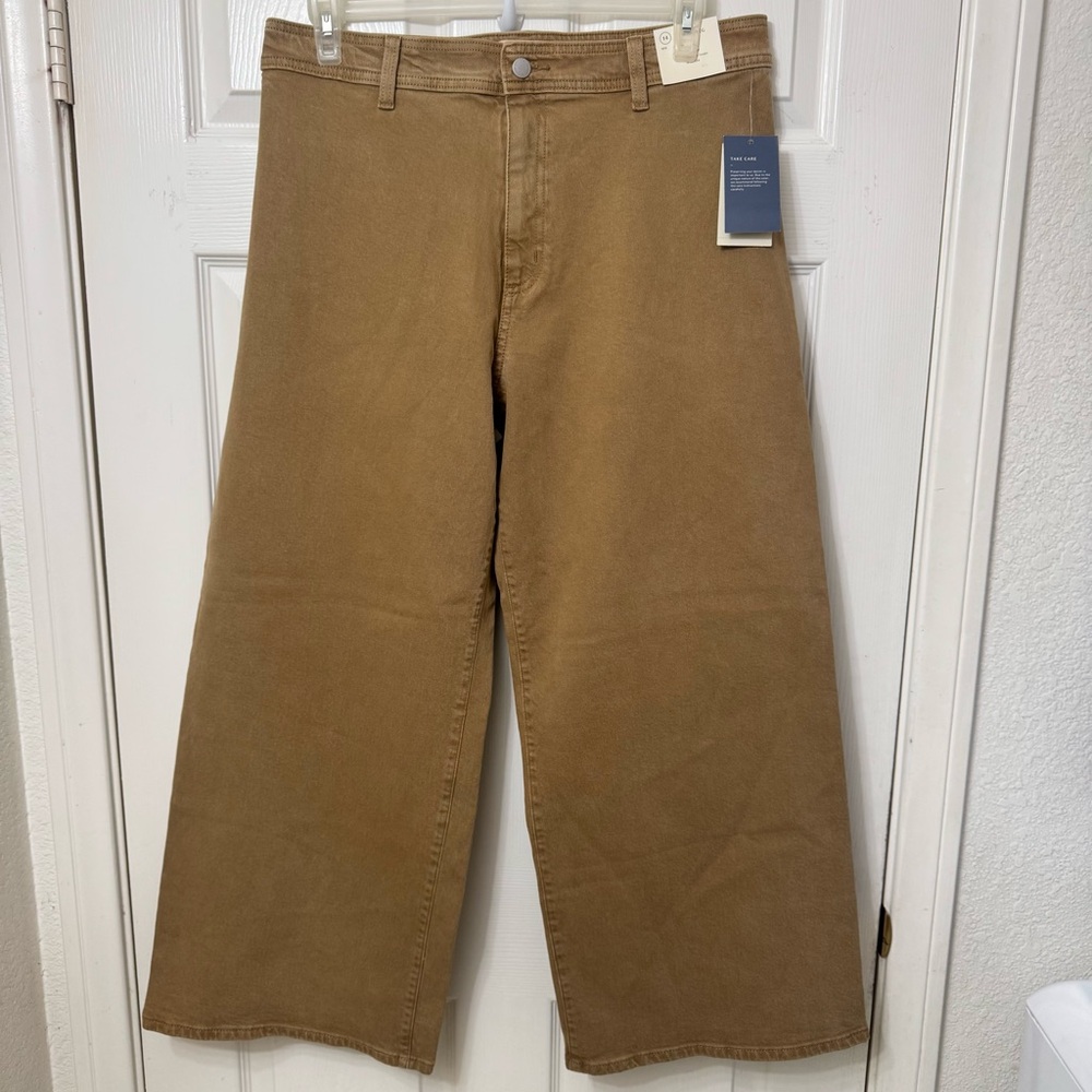 Universal Thread Sailor Wide-Leg Denim Jean Women’s Size 14Reg Tan High Rise NWT